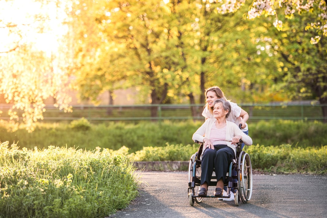 Elderly Grandmother in Wheelchair  